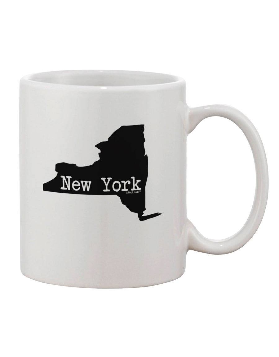 TooLoud's Exquisite New York - United States Shape Printed 11 oz Coffee Mug - Perfect for Discerning Drinkware Enthusiasts-11 OZ Coffee Mug-TooLoud-White-Davson Sales