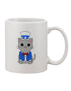 TooLoud's Exquisite Patriotic Cat Printed 11 oz Coffee Mug - Perfect for Celebrating Your Love for Cats and Country-11 OZ Coffee Mug-TooLoud-White-Davson Sales