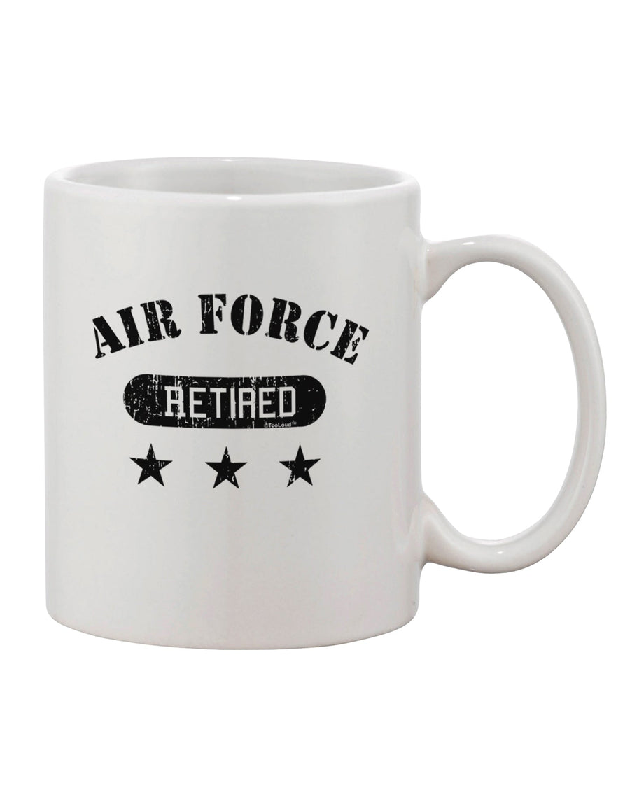 TooLoud's Exquisite Retired Air Force 11 oz Coffee Mug - Perfect for Discerning Drinkware Enthusiasts-11 OZ Coffee Mug-TooLoud-White-Davson Sales