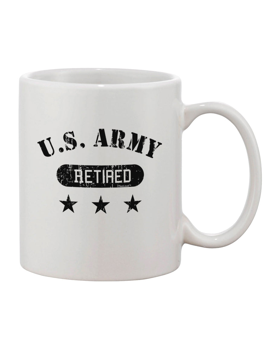 TooLoud's Exquisite Retired Army 11 oz Coffee Mug - Perfect for Savoring Every Sip-11 OZ Coffee Mug-TooLoud-White-Davson Sales