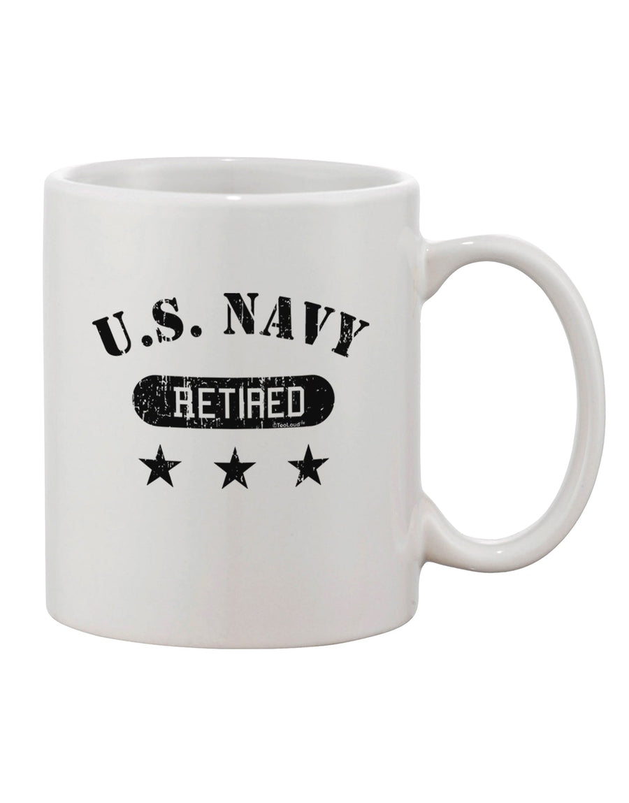 TooLoud's Exquisite Retired Navy 11 oz Coffee Mug - Perfect for Savoring Every Sip-11 OZ Coffee Mug-TooLoud-White-Davson Sales