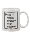 TooLoud's Exquisite RPG Command Selection List Printed 11 oz Coffee Mug - Perfect for Discerning Drinkware Enthusiasts-11 OZ Coffee Mug-TooLoud-White-Davson Sales