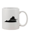 TooLoud's Exquisite Virginia - United States Shape Printed 11 oz Coffee Mug - Perfect for Discerning Drinkware Enthusiasts-11 OZ Coffee Mug-TooLoud-White-Davson Sales