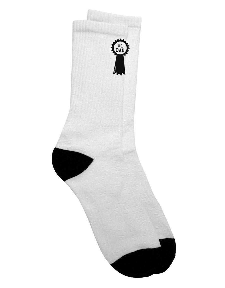 Top Choice Dad Award Ribbon Adult Crew Socks - TooLoud-Socks-TooLoud-White-Ladies-4-6-Davson Sales