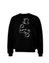 Tophat Mustache Pipe and Monocle Adult Dark Sweatshirt-Sweatshirts-TooLoud-Black-Small-Davson Sales