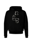 Tophat Mustache Pipe and Monocle Dark Hoodie Sweatshirt-Hoodie-TooLoud-Black-Small-Davson Sales