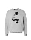 Tophat Mustache Pipe and Monocle Sweatshirt-Sweatshirts-TooLoud-AshGray-Small-Davson Sales