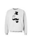 Tophat Mustache Pipe and Monocle Sweatshirt-Sweatshirts-TooLoud-White-Small-Davson Sales