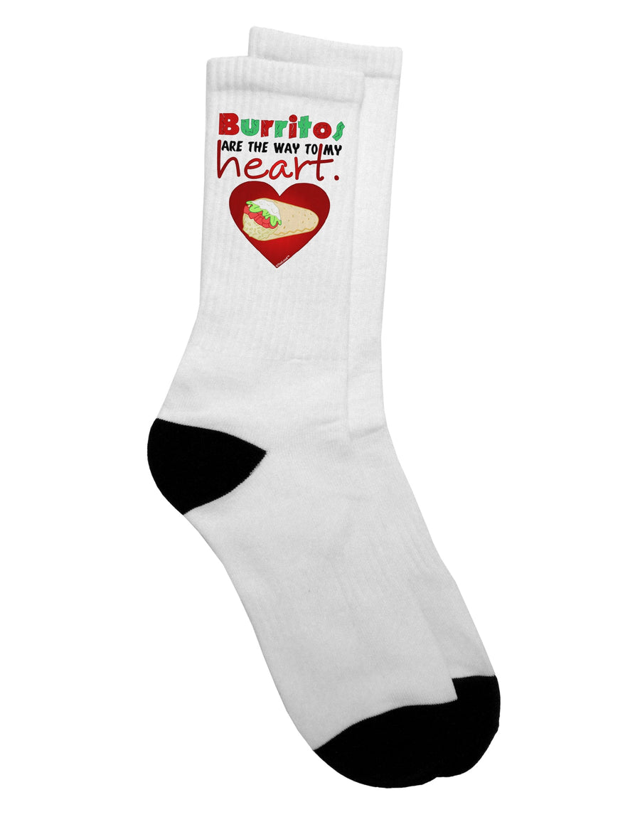 Trendy Adult Crew Socks for Burrito Lovers - TooLoud-Socks-TooLoud-White-Ladies-4-6-Davson Sales
