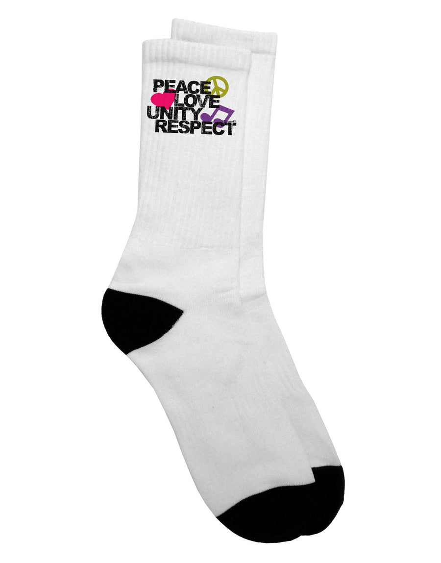 Trendy and Fashionable PLUR Distressed Text Adult Crew Socks - TooLoud-Socks-TooLoud-White-Ladies-4-6-Davson Sales