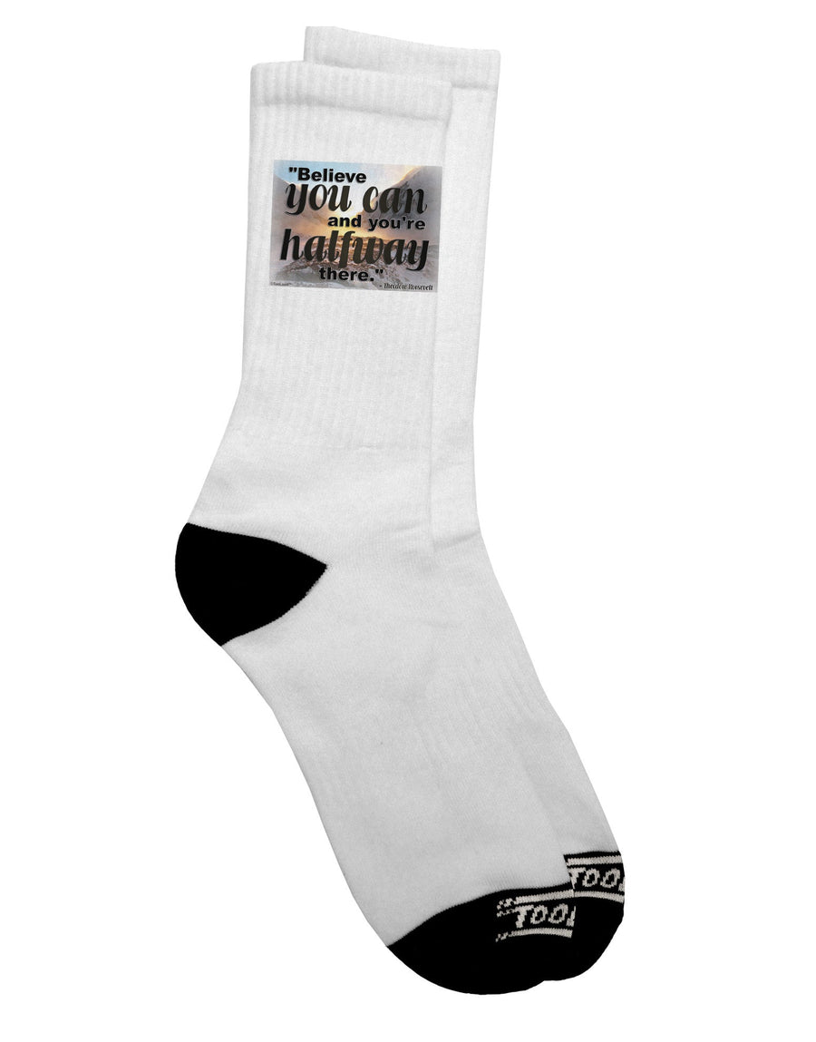 Trendy and Inspirational T Roosevelt Adult Crew Socks - TooLoud-Socks-TooLoud-White-Ladies-4-6-Davson Sales