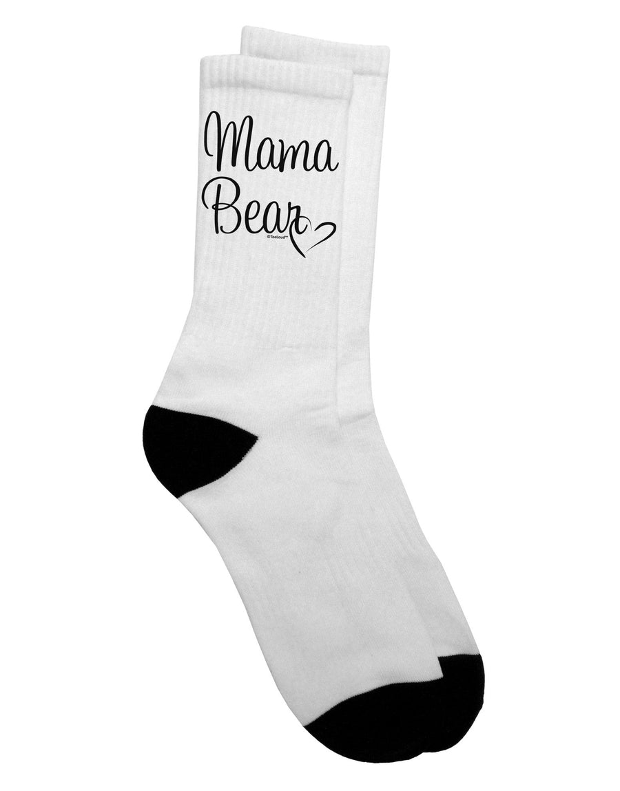 Trendy Mom Design Adult Crew Socks - Perfect for Mama Bears with Heart - TooLoud-Socks-TooLoud-White-Ladies-4-6-Davson Sales