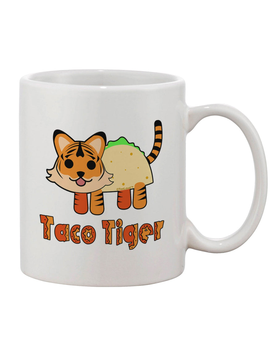 Trendy Taco Tiger Typography Adorned 11 oz Coffee Mug - TooLoud-11 OZ Coffee Mug-TooLoud-White-Davson Sales