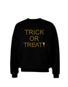 Trick or Treat Candy Corn Halloween Adult Dark Sweatshirt-Sweatshirts-TooLoud-Black-Small-Davson Sales