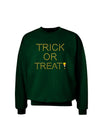 Trick or Treat Candy Corn Halloween Adult Dark Sweatshirt-Sweatshirts-TooLoud-Deep-Forest-Green-Small-Davson Sales