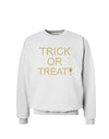 Trick or Treat Candy Corn Halloween Sweatshirt-Sweatshirts-TooLoud-White-Small-Davson Sales