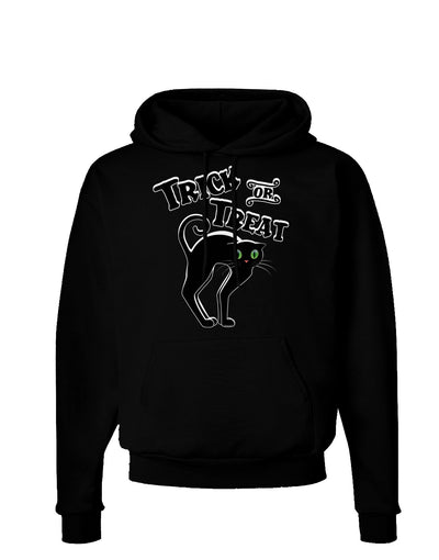 Trick or Treat Cute Black Cat Halloween Dark Hoodie Sweatshirt-Hoodie-TooLoud-Black-Small-Davson Sales