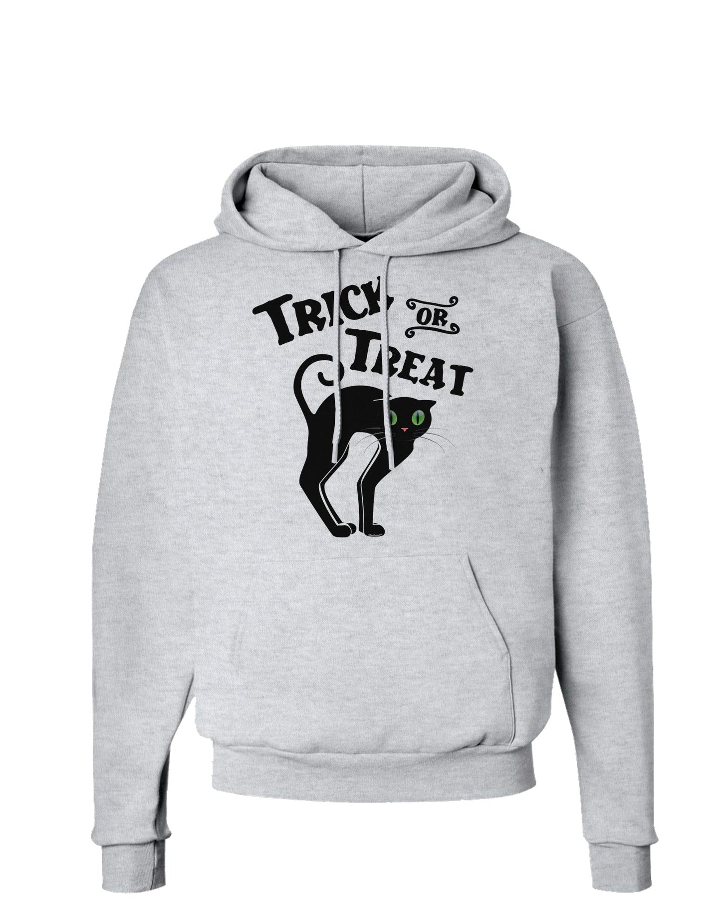 Trick or Treat Cute Black Cat Halloween Hoodie Sweatshirt-Hoodie-TooLoud-AshGray-Small-Davson Sales