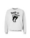 Trick or Treat Cute Black Cat Halloween Sweatshirt-Sweatshirts-TooLoud-White-Small-Davson Sales