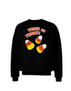 Trick or Treat Cute Candy Corn Halloween Adult Dark Sweatshirt-Sweatshirts-TooLoud-Black-Small-Davson Sales