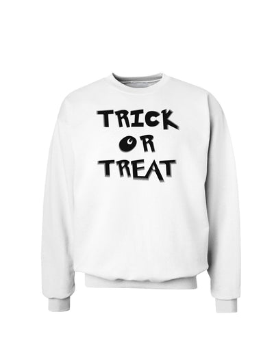 Trick or Treat Halloween Pumpkin Sweatshirt-Sweatshirts-TooLoud-White-Small-Davson Sales