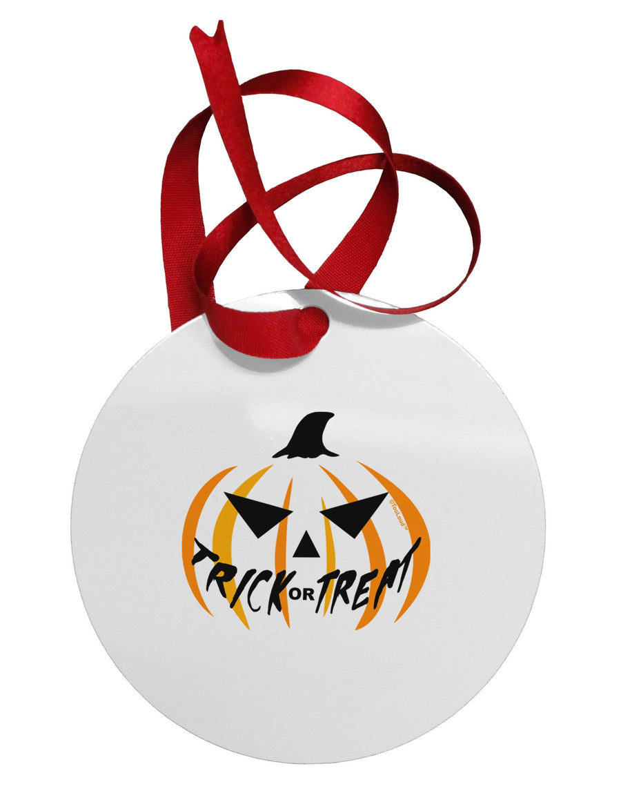 Trick or Treat Jack Circular Metal Ornament-Ornament-TooLoud-White-Davson Sales