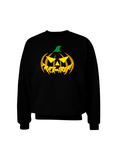 Trick or Treat Jack Yellow Adult Dark Sweatshirt-Sweatshirts-TooLoud-Black-Small-Davson Sales