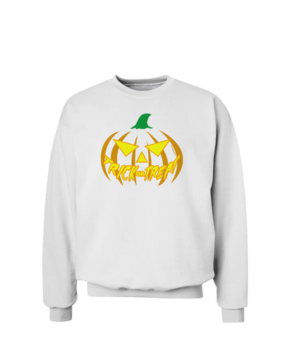 Trick or Treat Jack Yellow Sweatshirt-Sweatshirts-TooLoud-White-Small-Davson Sales