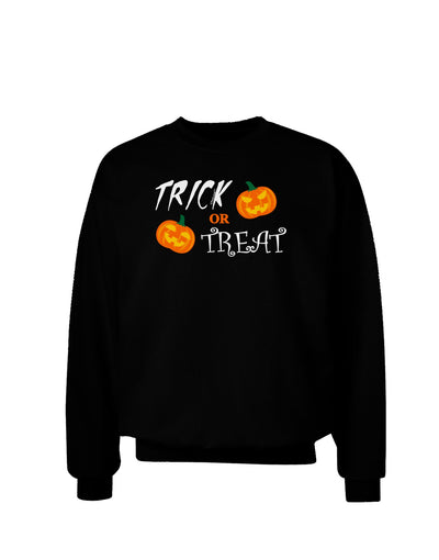 Trick or Treat Pumpkins Adult Dark Sweatshirt-Sweatshirts-TooLoud-Black-Small-Davson Sales