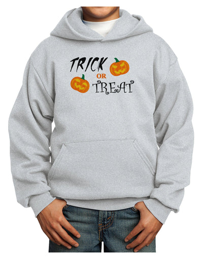 Trick or Treat Pumpkins Youth Hoodie Pullover Sweatshirt-Youth Hoodie-TooLoud-Ash-XS-Davson Sales