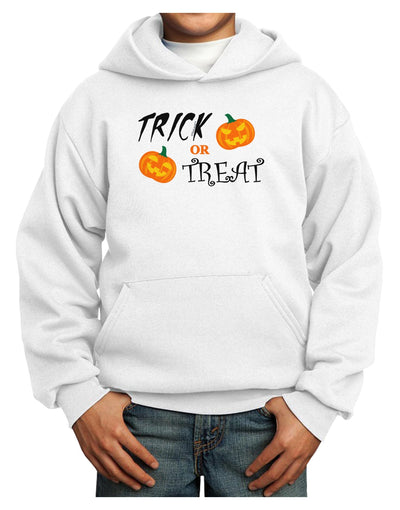 Trick or Treat Pumpkins Youth Hoodie Pullover Sweatshirt-Youth Hoodie-TooLoud-White-XS-Davson Sales