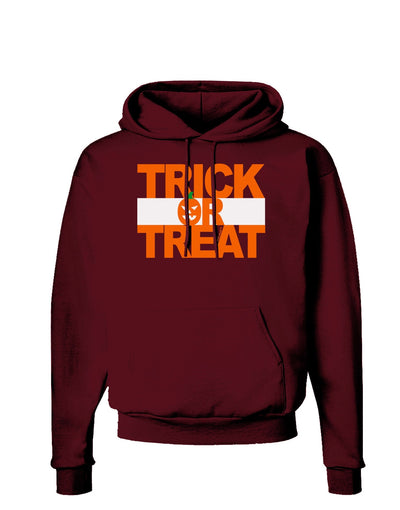 Trick or Treat Text Dark Hoodie Sweatshirt-Hoodie-TooLoud-Maroon-Small-Davson Sales