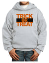 Trick or Treat Text Youth Hoodie Pullover Sweatshirt-Youth Hoodie-TooLoud-Ash-XS-Davson Sales