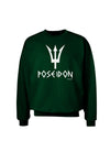 Trident of Poseidon with Text - Greek Mythology Adult Dark Sweatshirt by TooLoud-Sweatshirts-TooLoud-Deep-Forest-Green-Small-Davson Sales