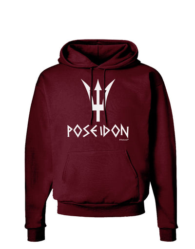 Trident of Poseidon with Text - Greek Mythology Dark Hoodie Sweatshirt by TooLoud-Hoodie-TooLoud-Maroon-Small-Davson Sales