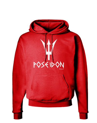 Trident of Poseidon with Text - Greek Mythology Dark Hoodie Sweatshirt by TooLoud-Hoodie-TooLoud-Red-Small-Davson Sales