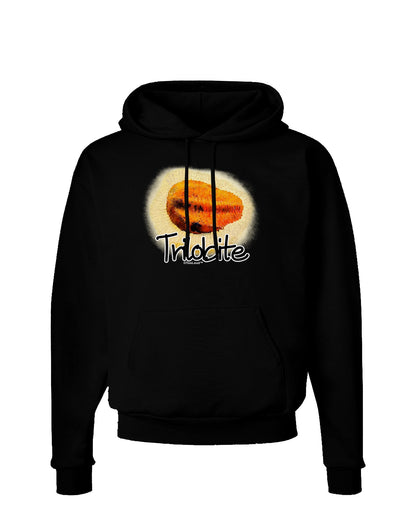 Trilobite Fossil Watercolor Text Dark Hoodie Sweatshirt-Hoodie-TooLoud-Black-Small-Davson Sales