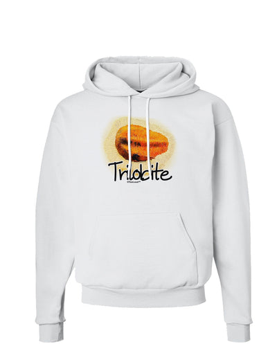 Trilobite Fossil Watercolor Text Hoodie Sweatshirt-Hoodie-TooLoud-White-Small-Davson Sales