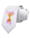 Trophy Wife Design Printed White Necktie by TooLoud