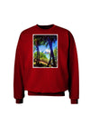 Tropical Skyline Adult Dark Sweatshirt-Sweatshirts-TooLoud-Deep-Red-Small-Davson Sales