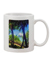 Tropical Skyline Printed 11 oz Coffee Mug - Expertly Crafted Drinkware-11 OZ Coffee Mug-TooLoud-White-Davson Sales