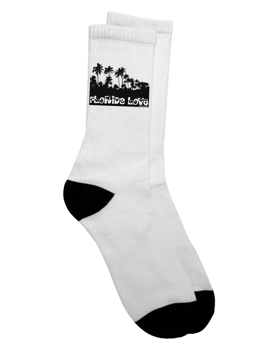 Tropical Vibes - Exquisite Palm Trees Cutout Design Adult Crew Socks by TooLoud-Socks-TooLoud-White-Ladies-4-6-Davson Sales