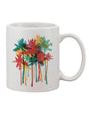 Tropical Vibes Paint Splash Palm Trees Printed 11 oz Coffee Mug - TooLoud-11 OZ Coffee Mug-TooLoud-White-Davson Sales