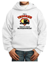 Trucker - Superpower Youth Hoodie Pullover Sweatshirt-Youth Hoodie-TooLoud-White-XS-Davson Sales