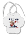 Trump - Hell Toupee Paw Print Shaped Ornament-Ornament-TooLoud-White-Davson Sales