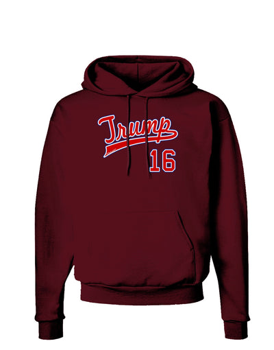 Trump Jersey 16 Dark Hoodie Sweatshirt-Hoodie-TooLoud-Maroon-Small-Davson Sales