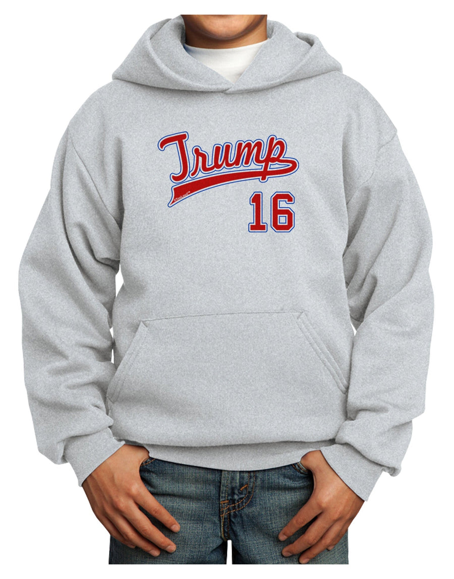 Trump Jersey 16 Youth Hoodie Pullover Sweatshirt-Youth Hoodie-TooLoud-White-XS-Davson Sales