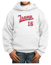 Trump Jersey 16 Youth Hoodie Pullover Sweatshirt-Youth Hoodie-TooLoud-White-XS-Davson Sales