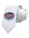 Trump No More Bull Printed White Necktie