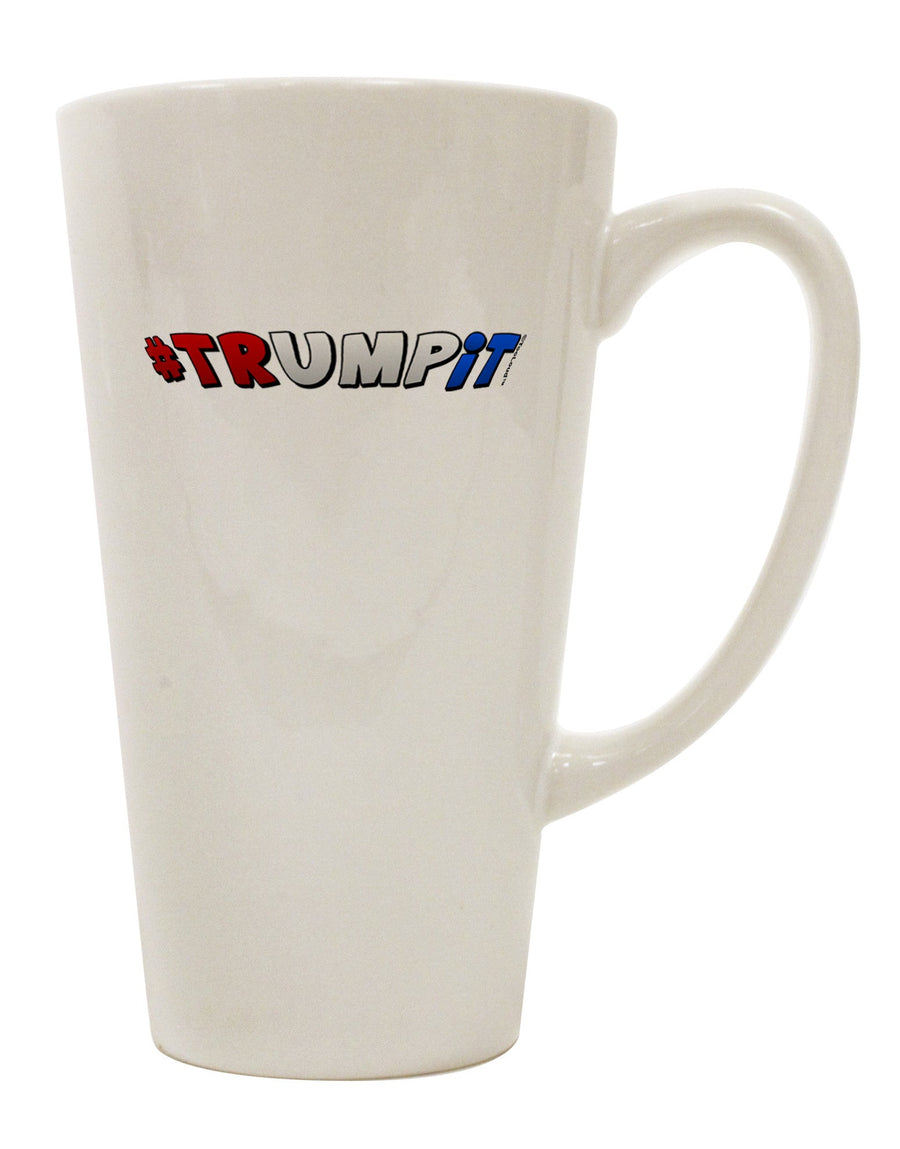 Trumpit 16 Ounce Conical Latte Coffee Mug - Expertly Crafted Drinkware-Conical Latte Mug-TooLoud-White-Davson Sales